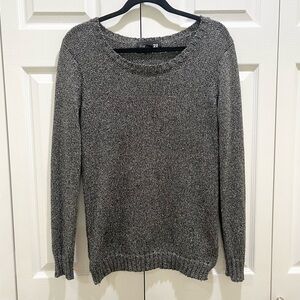 5 for $25! Forever 21 Metalic Silver Sweater Medium